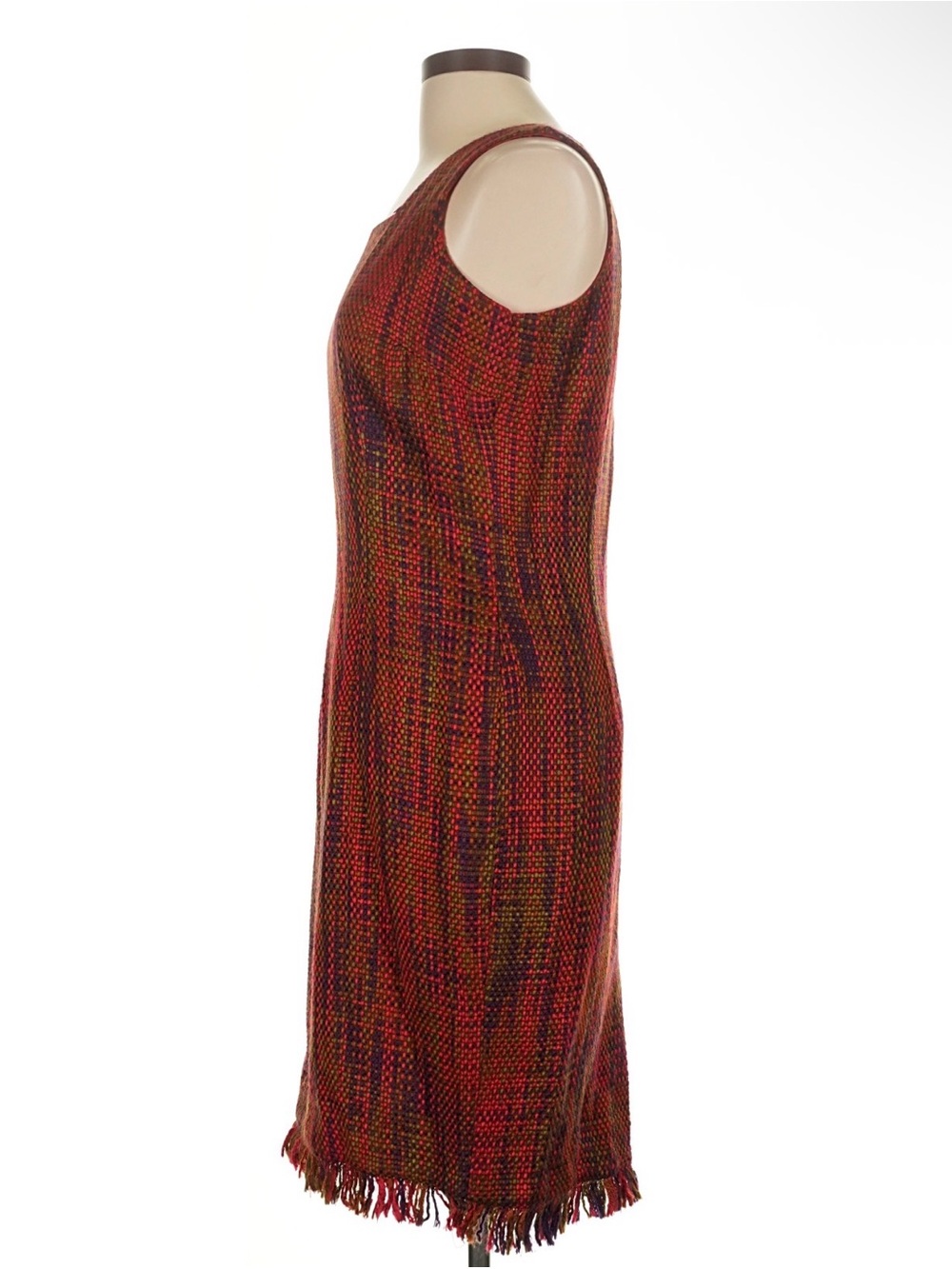 Woven Red Multi-Spring Shift Dress - Picture 4 of 5